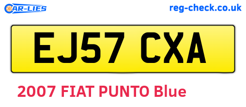 EJ57CXA are the vehicle registration plates.