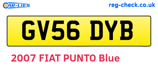 GV56DYB are the vehicle registration plates.