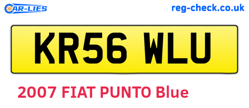 KR56WLU are the vehicle registration plates.