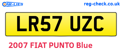 LR57UZC are the vehicle registration plates.