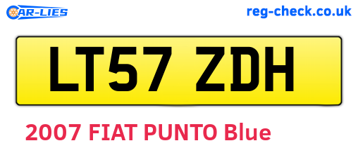 LT57ZDH are the vehicle registration plates.