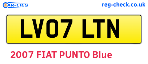 LV07LTN are the vehicle registration plates.