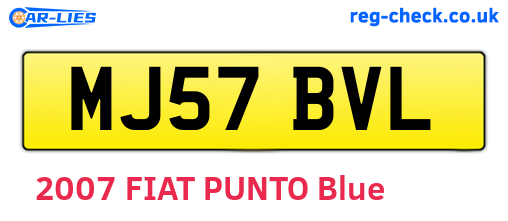 MJ57BVL are the vehicle registration plates.
