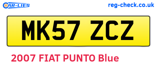 MK57ZCZ are the vehicle registration plates.