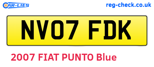 NV07FDK are the vehicle registration plates.