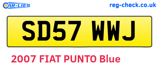 SD57WWJ are the vehicle registration plates.