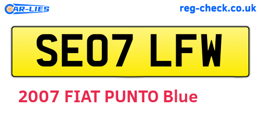 SE07LFW are the vehicle registration plates.