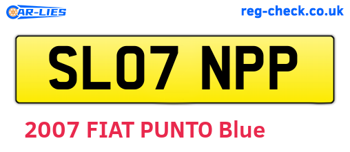 SL07NPP are the vehicle registration plates.