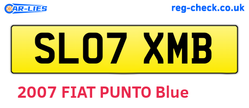SL07XMB are the vehicle registration plates.