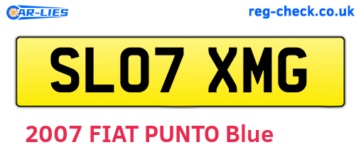 SL07XMG are the vehicle registration plates.