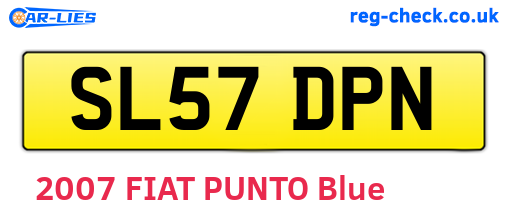 SL57DPN are the vehicle registration plates.