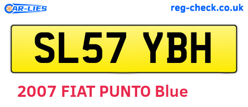 SL57YBH are the vehicle registration plates.