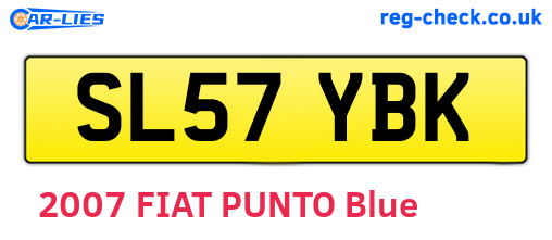 SL57YBK are the vehicle registration plates.