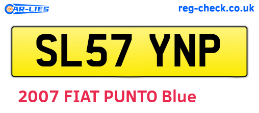 SL57YNP are the vehicle registration plates.