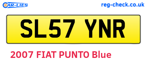 SL57YNR are the vehicle registration plates.