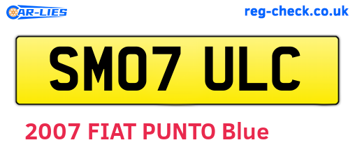 SM07ULC are the vehicle registration plates.