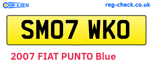 SM07WKO are the vehicle registration plates.