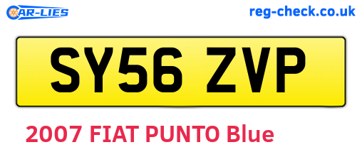 SY56ZVP are the vehicle registration plates.