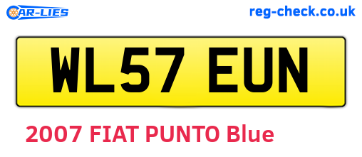 WL57EUN are the vehicle registration plates.
