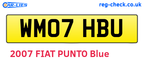 WM07HBU are the vehicle registration plates.