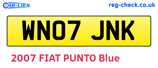 WN07JNK are the vehicle registration plates.