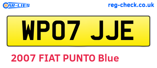WP07JJE are the vehicle registration plates.