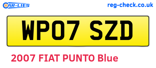 WP07SZD are the vehicle registration plates.
