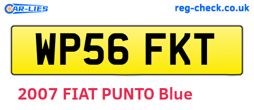 WP56FKT are the vehicle registration plates.
