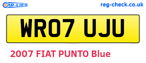 WR07UJU are the vehicle registration plates.