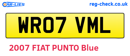 WR07VML are the vehicle registration plates.