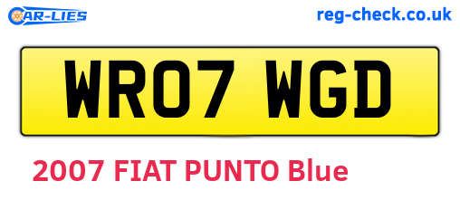 WR07WGD are the vehicle registration plates.