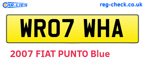 WR07WHA are the vehicle registration plates.