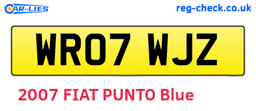 WR07WJZ are the vehicle registration plates.