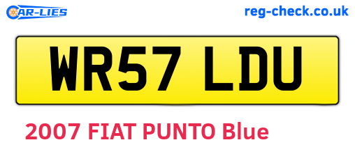 WR57LDU are the vehicle registration plates.