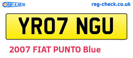 YR07NGU are the vehicle registration plates.