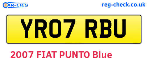 YR07RBU are the vehicle registration plates.