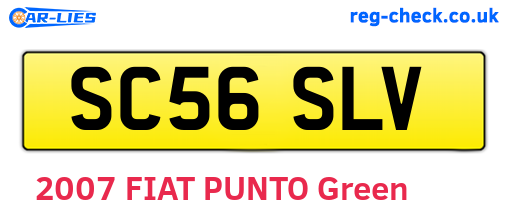 SC56SLV are the vehicle registration plates.