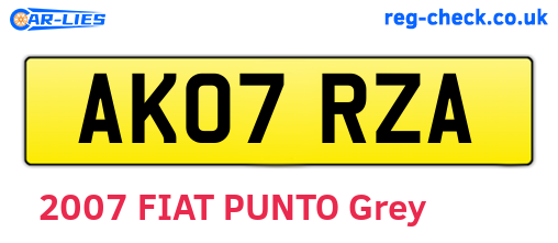 AK07RZA are the vehicle registration plates.
