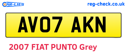 AV07AKN are the vehicle registration plates.