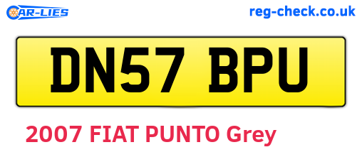 DN57BPU are the vehicle registration plates.
