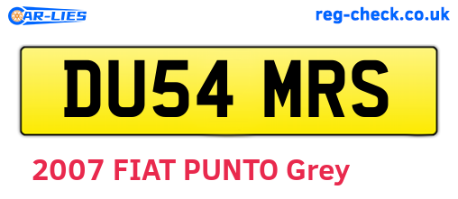 DU54MRS are the vehicle registration plates.