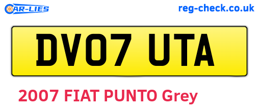 DV07UTA are the vehicle registration plates.