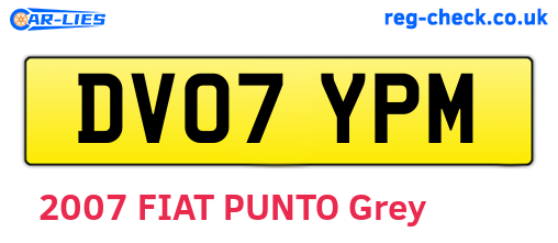 DV07YPM are the vehicle registration plates.