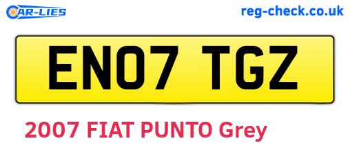EN07TGZ are the vehicle registration plates.