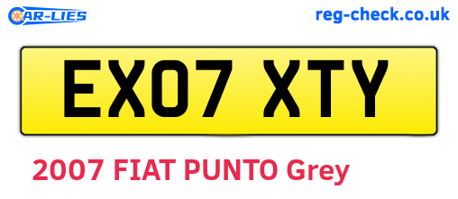 EX07XTY are the vehicle registration plates.