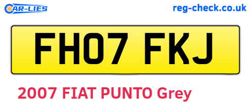 FH07FKJ are the vehicle registration plates.