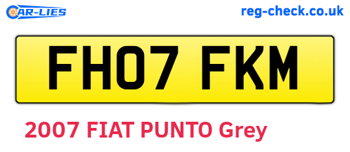 FH07FKM are the vehicle registration plates.