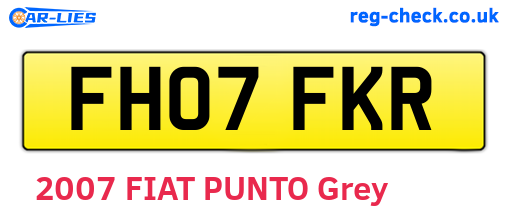 FH07FKR are the vehicle registration plates.