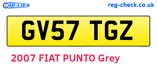 GV57TGZ are the vehicle registration plates.