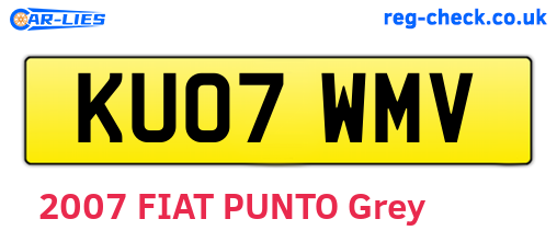 KU07WMV are the vehicle registration plates.
